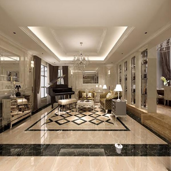 03永利yl23455大理石瓷砖：黑金花KYB8017空间铺贴效果图