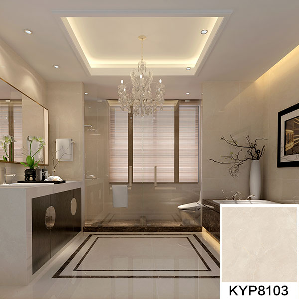 03永利yl23455欧瑞诺系列新世纪米黄KYP8103瓷砖地面铺贴效果图