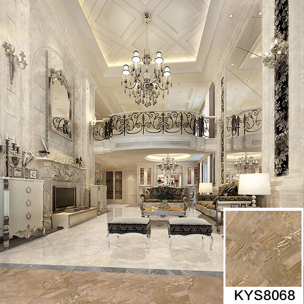 永利yl23455全抛釉瓷砖：格兰石KYP8068效果图