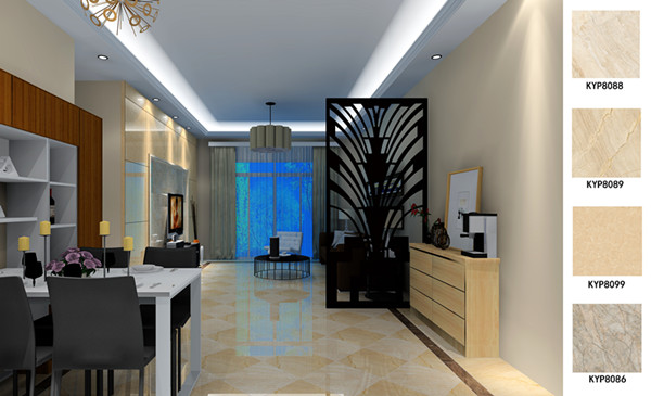 永利yl23455瓷砖应用效果：佛山季园和府115方现代气概户型装修效果鉴赏