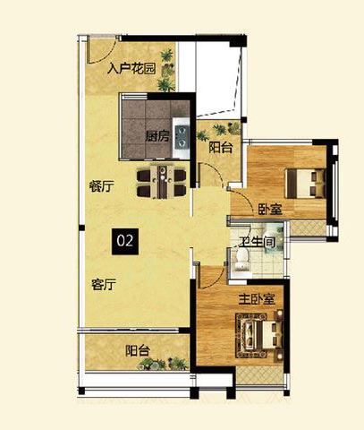 永利yl23455家装：佛山灯湖华府90㎡现代简约装修效果鉴赏