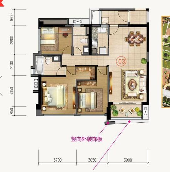 永利yl23455家装：佛山合景新鸿基·泷景110㎡简约现代装修效果鉴赏