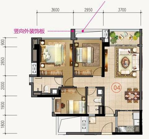永利yl23455家装：佛山合景新鸿基·泷景96㎡简约现代装修效果鉴赏