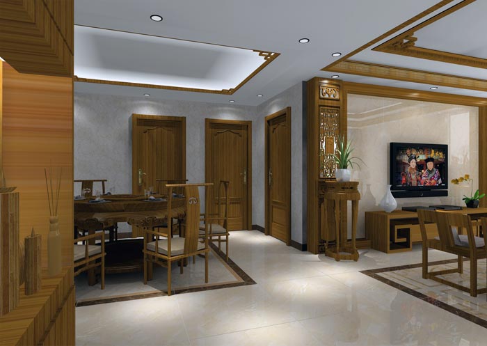 永利yl23455家装：井冈山协调家园安顿小区130㎡中式气概装修鉴赏