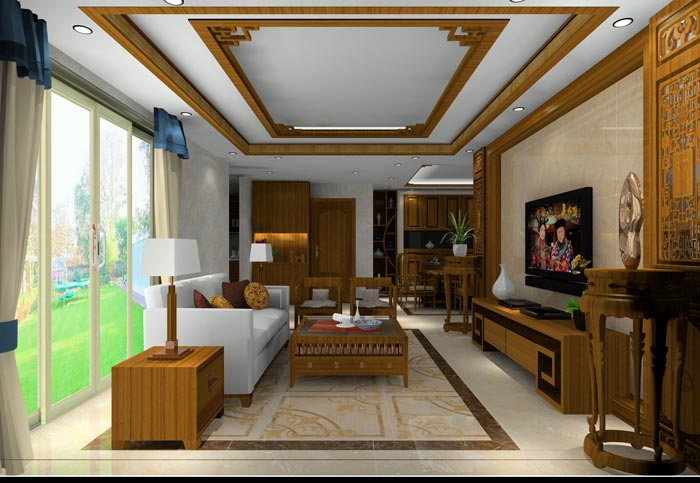 永利yl23455家装：井冈山协调家园安顿小区130㎡中式气概装修鉴赏