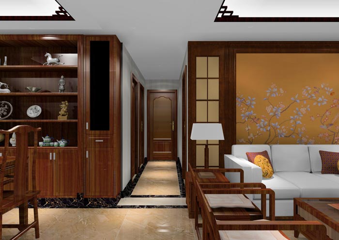 永利yl23455家装：佛山狮山上林苑90㎡中式气概装修鉴赏
