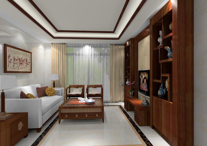 永利yl23455家装：佛山龙湖春江名城98㎡的中式气概装修鉴赏