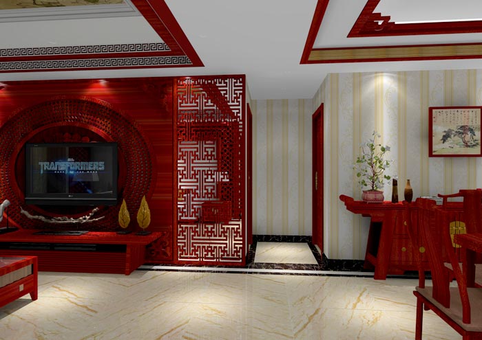 永利yl23455家装：佛山佛山容桂颐澳花园112㎡的中式气概装修鉴赏