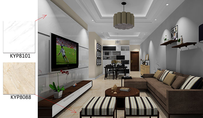 佛山美的花湾城装修案例客厅效果图